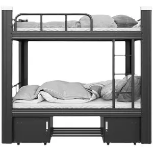 Grosir Tempat Tidur Susun Baja Metal Tugas Berat Murah Tempat Tidur Susun Hostel untuk Dewasa Tempat Tidur Susun Ganda