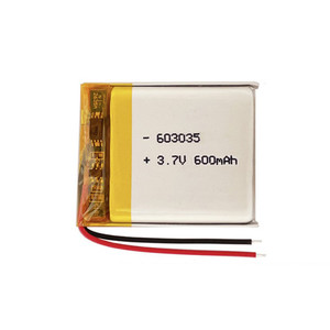 603035 锂电池 3.7V 600mAh LP603035 可充电锂离子锂聚合物电池 Akku - Product Image 1