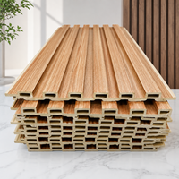 Panneau mural en WPC cannelé pour décoration intérieure, revêtement mural pour la maison moderne, le bureau, l'hôtel, design d'intérieur
