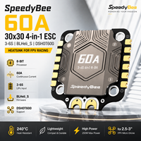 SpeedyBee 60A 30x30 ESC 4 en 1 3-6S con Sintonización Inalámbrica del Motor BLHeli_S DSHOT600 y Disipador de Calor para Carreras FPV