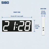 Reloj de Pared Digital LED WiFi de 6 Pulgadas, Sincronización de Hora de Red NTP, Cuenta Regresiva de 4 Dígitos, Cronómetro, 30 Alarmas, Salida de Relé