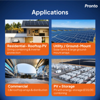 Caja Combinadora de CC para Paneles Solares KORLEN KNX5 con Cubierta Transparente y Protector Contra Sobretensiones 500V/1000V 2 Entradas 2 Salidas para Sistemas Fotovoltaicos