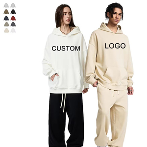 ผู้ผลิตเสื้อผ้า ขายส่ง เสื้อฮู้ดดี้ผ้าเฟรนช์เทอร์รี่ 400 กรัม แบบเรียบ สำหรับผู้ชายและผู้หญิง เสื้อฮู้ดดี้แบบสวมหัว ไซส์ใหญ่ สกรีนโลโก้ตามสั่ง - Product Image 1