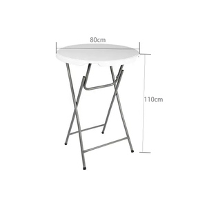Mesa de Bistró Plegable Alta y Moderna de HDPE para Comedor de Jardín al Aire Libre y Uso Hotelero Mesa de Bar Alta Plegable de Plástico para Camping - Product Image 2
