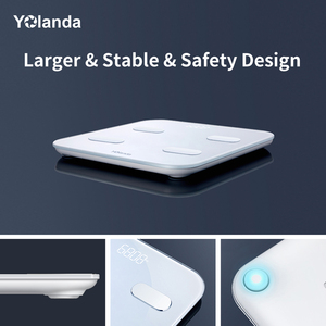 Yolanda balança corporal original, balança inteligente de pesagem de gordura corporal com design moderno, analisador de composição do banheiro - Product Image 4