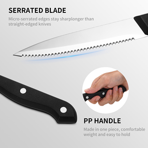 Wholesale Hot Sale 4.5 in Sharp Blade Stainless Steel <strong>Dinner</strong> Steak <strong>Knife</strong> Set with PP Handle 4 Pieces Steak <strong>Knives</strong> - Product Image 3