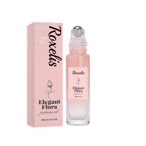 Perfume en aceite roll-on de 10 ml para mujer, aroma floral de rosa elegante, fragancia mini portátil de bolsillo para viajes, para uso diario y <span class=keywords><strong>citas</strong></span>. - Product Image 1
