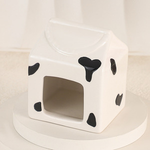 Lit-cachette personnalisable OEM pour petits animaux, en céramique rafraîchissante pour l'été, en forme de dessin animé, durable, pour hamster syrien et cochon d'Inde - Product Image 6