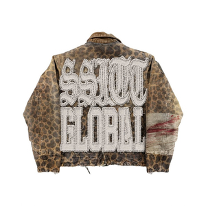 Bộ đồ thể thao nam chất liệu dày dặn, áo khoác hoodie có khóa kéo, thêu đá, đính họa tiết da báo, kèm quần jogger - Product Image 5