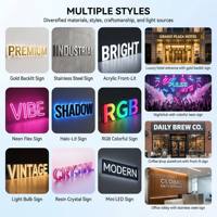 Enseigne LED lumineuse double face pour façade extérieure de supermarché commercial transfrontalier, étanche IP65 et antirouille