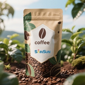 Bolsa de Café Personalizada con Fondo Plano, Paquetes de Café Personalizados, Bolsa de Empaque para Granos de Café con Impresión Personalizada - Product Image 2