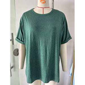 Camisetas de Tirantes para Mujer, Primavera-Verano, Color Sólido, Cuello Redondo, Manga Corta Holgada, Secado Rápido, Tejido de Poliéster/Algodón, Cómodas e Informales - Product Image 6