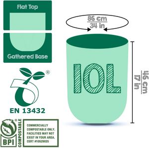 Personalized Custom Printed PLA PBAT Biodegradable <b>Compostable</b> Food Waste Bin Liners <b>Bags</b> - Product Image 6