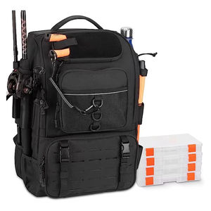 Sac à dos pour matériel de pêche personnalisé Sac de boîte de matériel de pêche étanche Sacs de rangement pour matériel de pêche portables avec porte-cannes - Product Image 1