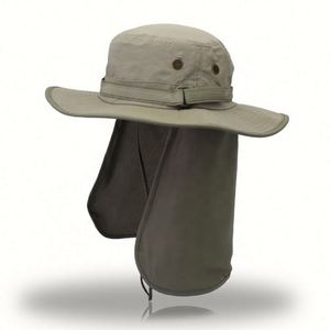 Outdoor Summer Anti UV Proof Travel Sun Cap Fisherman Bucket <b>Hat</b> With Neck Shade Flap - Product Image 1