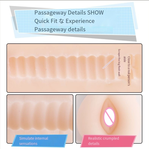 Großhandel TPE Masturbator Künstliche Vagina Selbstbefriedigungsbecher mit Vibrationsfunktion Männer-Spielzeug Guangdong Modell - Product Image 4