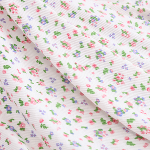 Tela de tejido fino con estampado Floral, Jersey elástico de punto, para coser vestidos o Tops de verano - Product Image 2