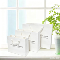 Sac cadeau en carton de luxe fait main, logo personnalisé, estampage à chaud, laminage, couleur personnalisée pour l'emballage de vêtements/chaussures