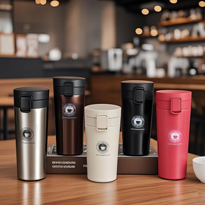Tazza da Viaggio per Caffè in Acciaio Inox 304 con Logo Personalizzabile, Isolamento Sottovuoto, Mantenimento Termico 6-12 Ore, per Acqua Bollente - Product Image 2
