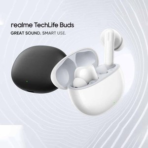 Audífonos Intrauditivos <span class=keywords><strong>Realme</strong></span> TechLife con Cancelación Activa de Ruido, Resistentes al Agua IPX4/IP55, Indicador LED de Batería, Cancelación de Ruido de Llamadas con IA 6.1 - Product Image 1