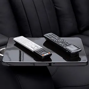 Sofá reclinable moderno de cuero genuino para cine en casa, sillón reclinable con portavasos y caja de almacenamiento, OT sale