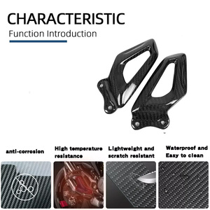 Fibra de carbono para <span class=keywords><strong>BMW</strong></span> S1000RR 2019 <span class=keywords><strong>2020</strong></span> 2021 2022 2023 2024 accesorios de motocicleta placas de talón protectores reposapiés - Product Image 2
