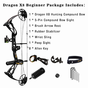 Sanlida Archery Dragon X8 Kit de arco compuesto de caza para adultos 60lbs ajustable <span class=keywords><strong>ATA</strong></span> 30 "tiro deportivo al aire libre - Product Image 5