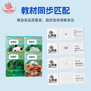 A complete set of junior high school biology <b>microscope</b> slides containing 70 different specimens, including animals, plants, - Product Image 2