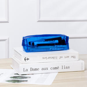 Étui à crayons en PVC transparent imperméable mignon et personnalisé, grande capacité, pour garçons et filles - Product Image 1