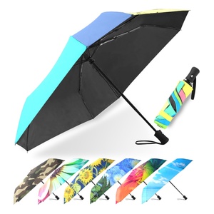 Sombrilla Manual Plegable de Tres Secciones con Protección UV 50+ y Estructura de Hierro, con Diseño Moderno para Playa, Caminatas y Actividades al Aire Libre de Verano - Product Image 3