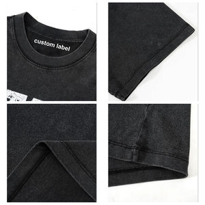 T-shirt délavé à l'acide de haute qualité 100 % coton, style streetwear, vente chaude, motif vintage, confortable, coupe oversize, t-shirt uni, vente en gros - Product Image 3