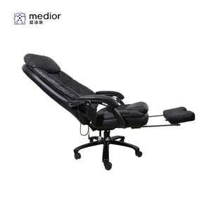 Stres rahatlatmak ve rahat konfor nefes siyah PU deri döner sandalye fabrika OEM özel masaj koltuğu 4d ofis koltuğu