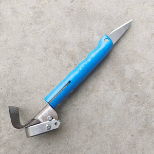 เครื่องมือขูดเปลือกต้นไม้แบบสองหัว ใบมีดเหล็ก ด้ามจับสีน้ำเงิน กันลื่น ใช้สำหรับทำสวนและตัดแต่งกิ่ง - Product Image 1