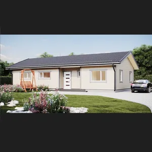 Duplex Vloer Modulaire Huis Met Garage/Licht Stalen Structuur Frame / Prefab Huis Met Aangepaste Grootte