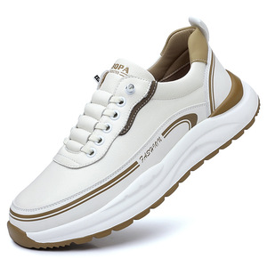 V30PA รองเท้าหนังลำลองสำหรับผู้ชายส้นเตี้ยพื้นรองเท้ายางน้ำหนักเบาสไตล์ลำลอง - Product Image 4