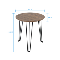 Table d'appoint ronde en fer métallique, style nordique moderne, pour canapé-lit, avec pieds hauts, fournisseur de mobilier