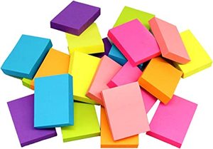 Blocchetti Adesivi Economici Personalizzati, Confezione da 24, Colori Vivaci, Etichette Adesive, Blocchetti per Appunti 3x3, Note Adesive per Annotazioni - Product Image 3