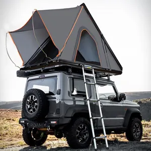 Outdoor camping roof triangle car tent portable double-layer oxford cloth waterproof camping aluminum alloy car rooftop tent