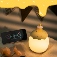 Eiförmige Niedliche Silikon-Tischlampe LED-Nachtlicht für Kinderzimmer Geschenk Schlaf-Nachtlampe für Kinder