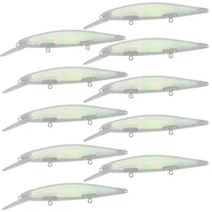 Leurre de pêche non peint, Crankbait vierge, leurre méné artificiel, corps d'appât 5 pouces 2/5 OZ 8286 # CN;JIA Fine 6MM 10 - Product Image 1