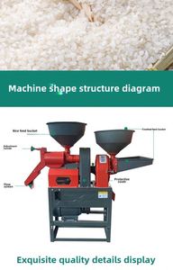 Compact Multifunctional Automatic Rice Husk <b>Grinder</b> for Farm and Home Use with Motor Screen Bearing Core Components - Product Image 2