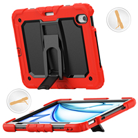 Housse de protection pour iPad Air 13 2024 2025 fabriquée directement par le fabricant, avec béquille intégrée et coque en double matériau