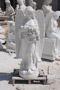 Haute qualité <span class=keywords><strong>jardin</strong></span> décoration extérieure sculpture à la main <span class=keywords><strong>Statue</strong></span> <span class=keywords><strong>en</strong></span> <span class=keywords><strong>pierre</strong></span> à grande échelle Western classique <span class=keywords><strong>ange</strong></span> <span class=keywords><strong>gardien</strong></span> Sculpture - Product Image 2