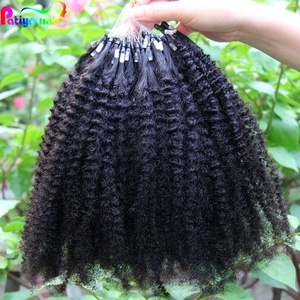 ผมต่อแบบ <span class=keywords><strong>Afro</strong></span> Curl ขนาด 12 14 16 18 20 22 24 26 28 30 นิ้ว แบบ 4C <span class=keywords><strong>Afro</strong></span> Kinky Curly ต่อแบบไมโครลิงค์ ผมแท้ต่อแบบไมโครริง - Product Image 1