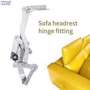 Mécanisme d'appui-tête de canapé réglable anti-rides OEM, charnière d'appui-tête à cliquet multi-angles, quincaillerie de meubles - Product Image 1