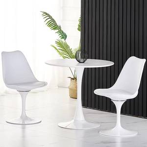 Modern New Design Swivel White Kitchen Restaurant Furniture Plastic <b>Tulip</b> <b>Chairs</b> Dining <b>Chair</b> with Cushion Seat - Product Image 6