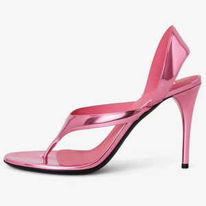 Sandali Infradito Estivi di Lusso Personalizzabili con Logo, Misura Grande, da <span class=keywords><strong>Donna</strong></span>, con Tacco a Spillo e Cinturino Posteriore - Product Image 2