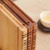 Ensemble de planches à découper en forme de livre, best-seller, avec support, en bois d'acacia, planche à découper pour fromage, cadeau pour la cuisine