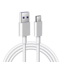 Kabel Data USB-C 6A Pengisian Cepat 1M untuk Ponsel, Kabel Tipe-C 6A, Pengisian 5A USB-C untuk Huawei/Android Original