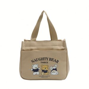 Custom-sized Solid-color Eco-friendly Canvas Handbagscasual Single-shoulder <b>Handbags</b> and Student Bags - Product Image 4